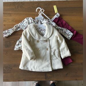 ❌❌❌SOLD❌❌❌Baby girls 18 month jacket, long sleeve shirt and pants set. NWT.